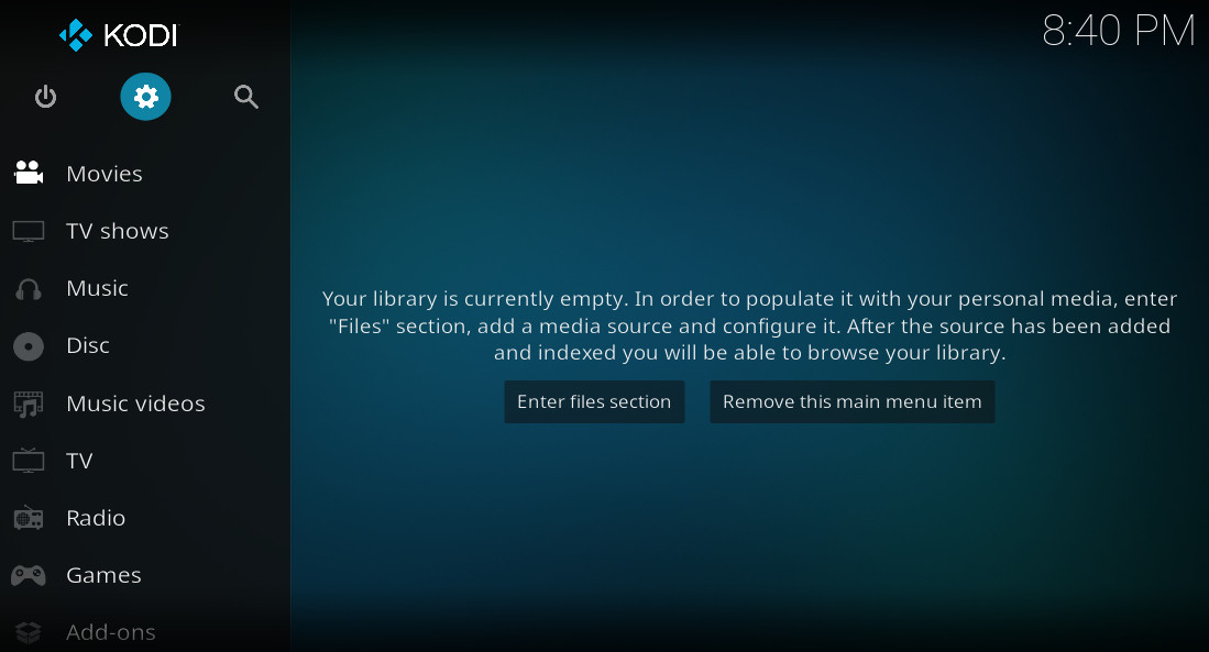 Configure kodi step 01 screenshot