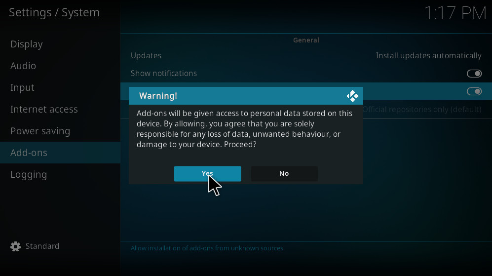 Configure kodi step 05 screenshot