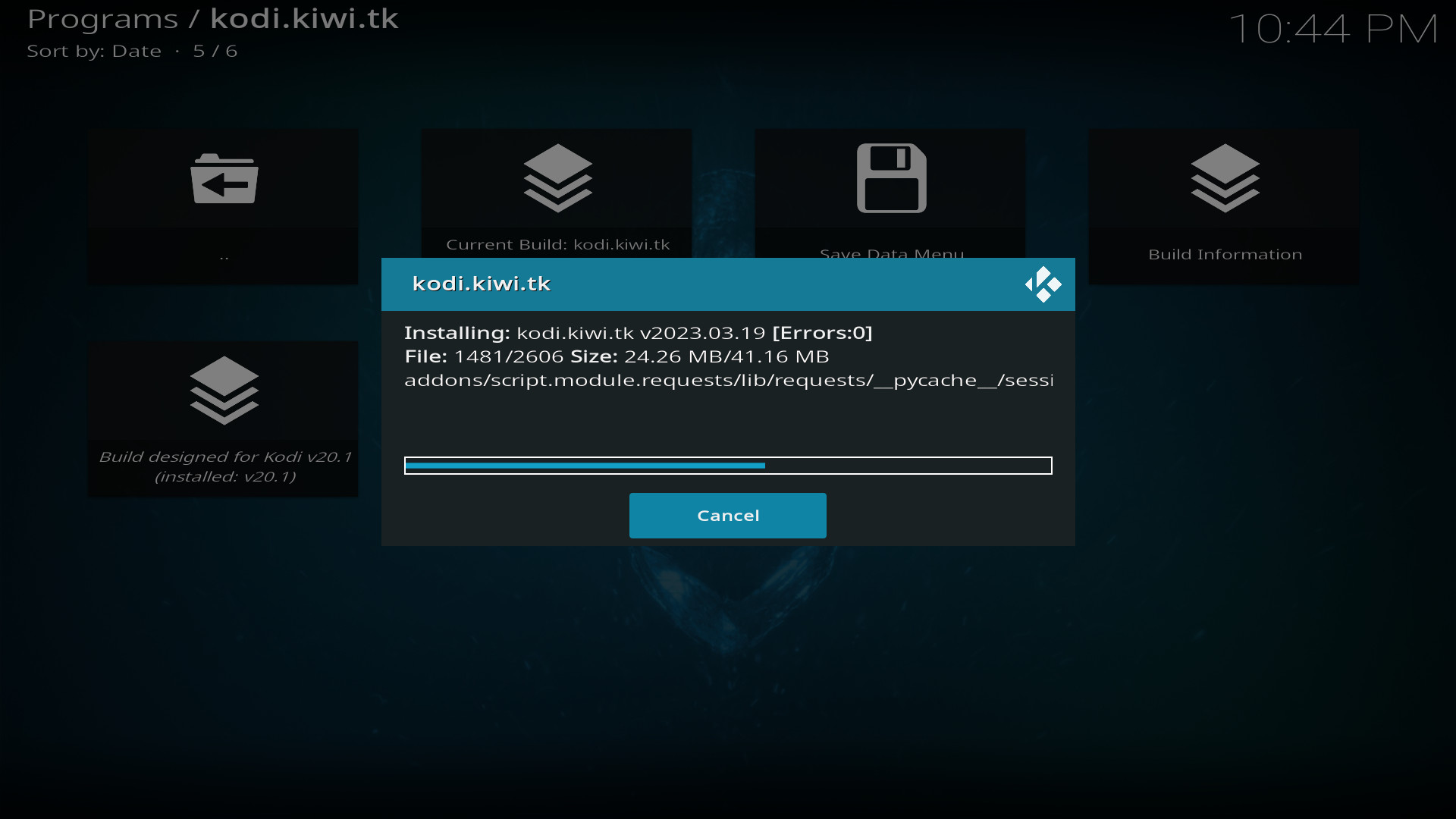 Install screenshot