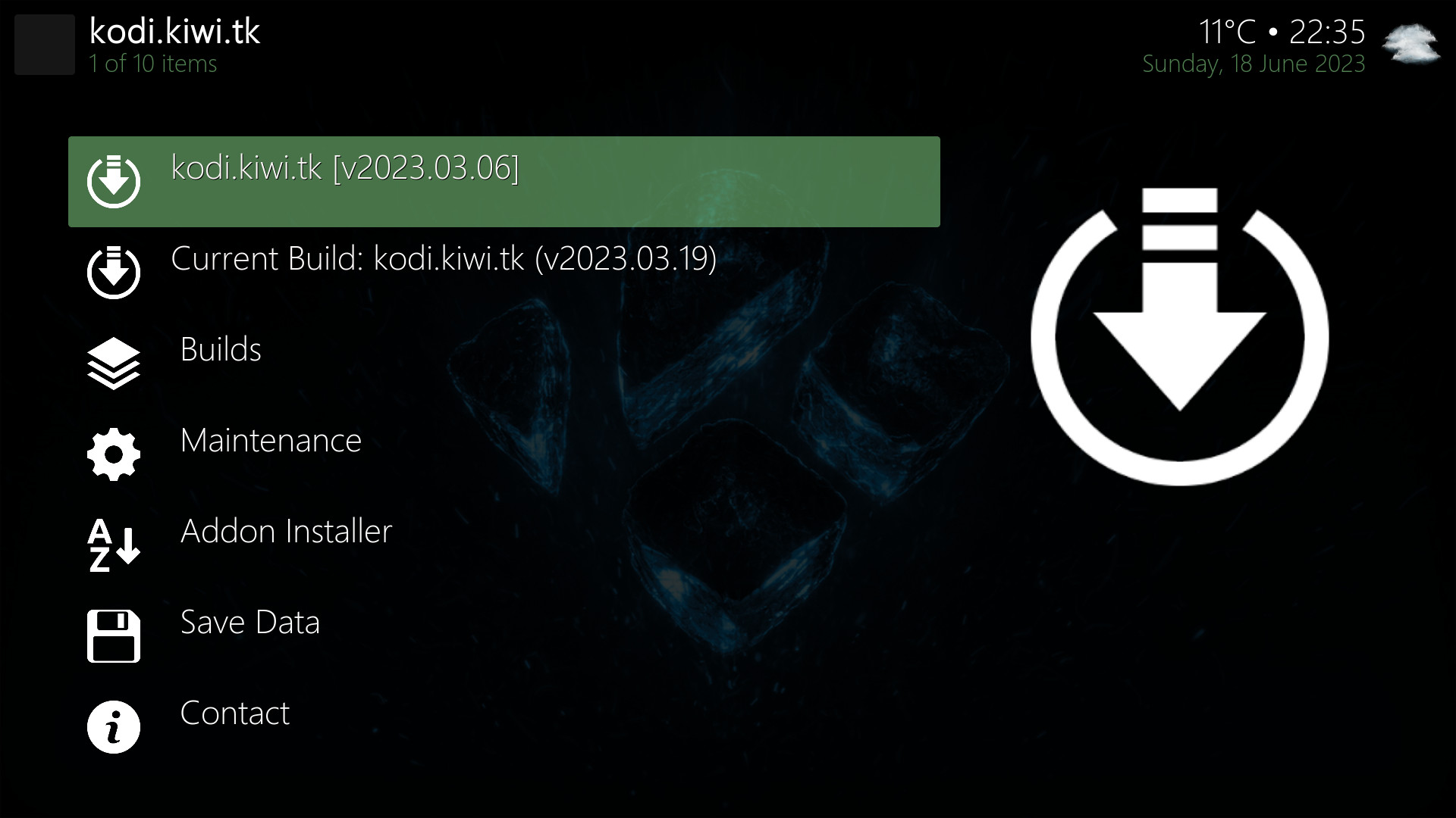Advanced build settings screenshot